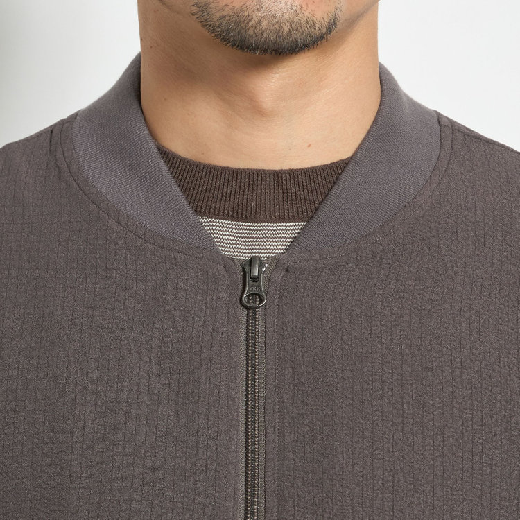 スタンリーブラッカ  【stanley blacker new york】シアサッカー MA-1/ブラウン 茶中間