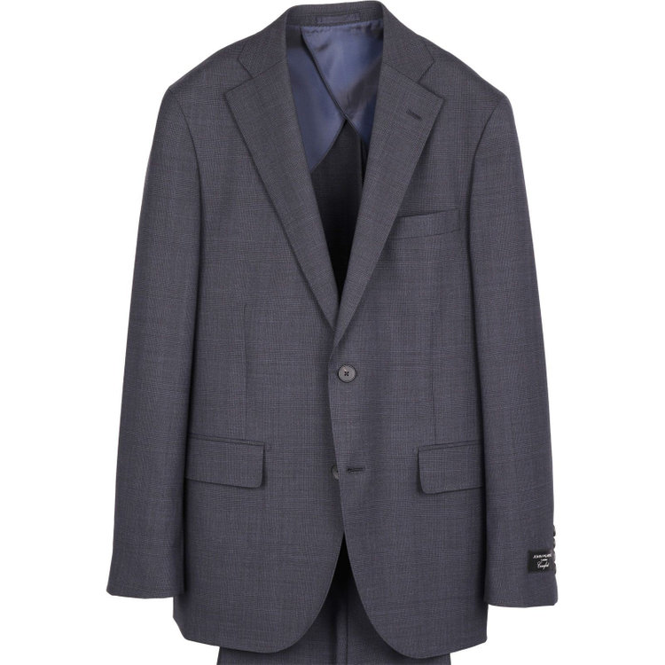 ＪＰ コンフォート 【JOHN PEARSE comfort】【春夏】2釦シングルスーツ 1タック/ネイビー×チェック/REAL NAVY COLLECTION/NEW ZEALAND LIMITED WOOLSHOWER CLEAN/SustainaBee Wool ネイビー系(紺)