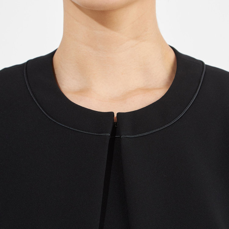 ソノタ（KONAKA用） 【年間】パンツスーツフォーマル/ノーカラーアンサンブル/ウォッシャブル/ストレッチ 黒