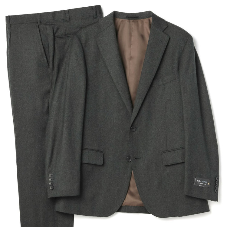 ＪＰ コンフォート 【THE 神 SUIT】【JOHN PEARSE comfort】【秋冬】2釦シングルスーツ ショートタック/グリーン/ウエストムーブ/REDA ACTIVE/NEW ZEALAND MERINO/SHOWER CLEAN/※裾上げ必要 緑中間