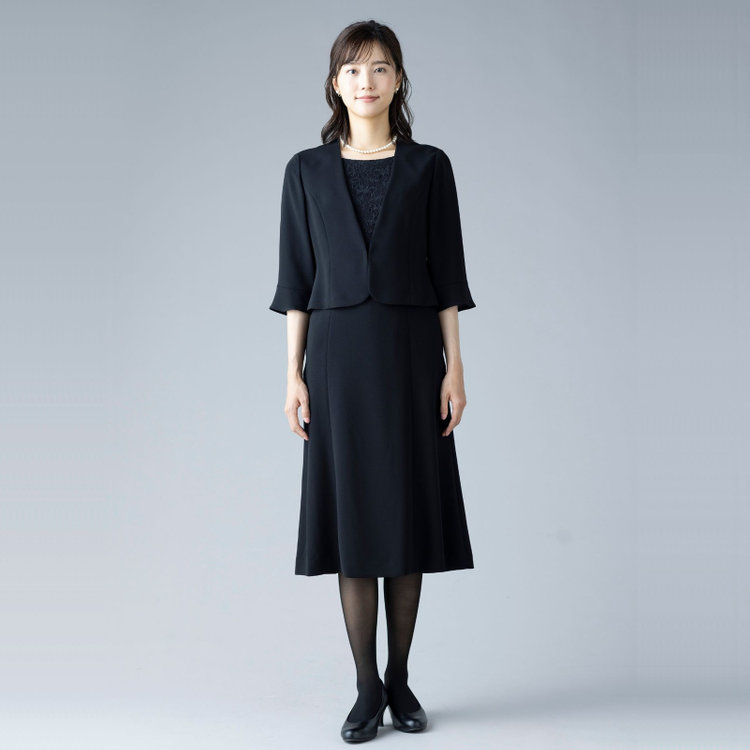 カンサイファム 【KANSAI YAMAMOTO FEMME】【年間】テーラード＋ボレロ風ワンピースレディースフォーマル 黒