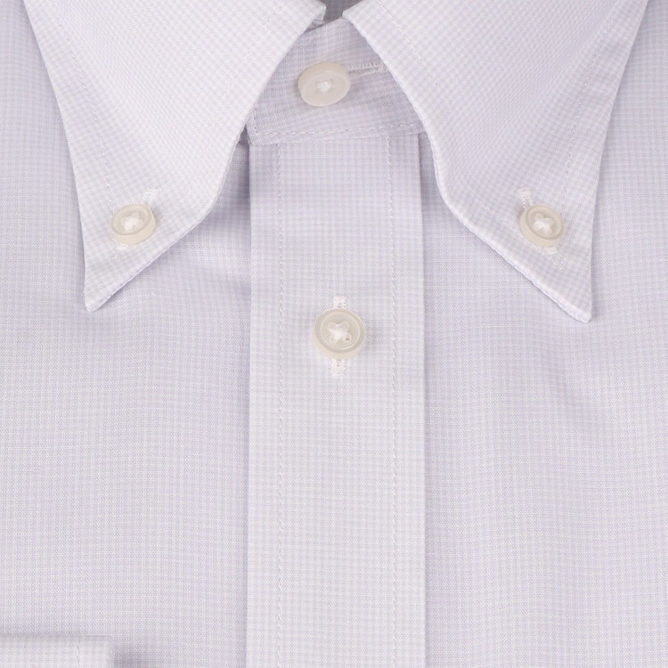 ＤＵＫＥ ＭＯＲＧＡ 【DUKEMORGAN】【形態安定】ボタンダウンワイシャツ/グレー＆ホワイト×チェック グレー中間