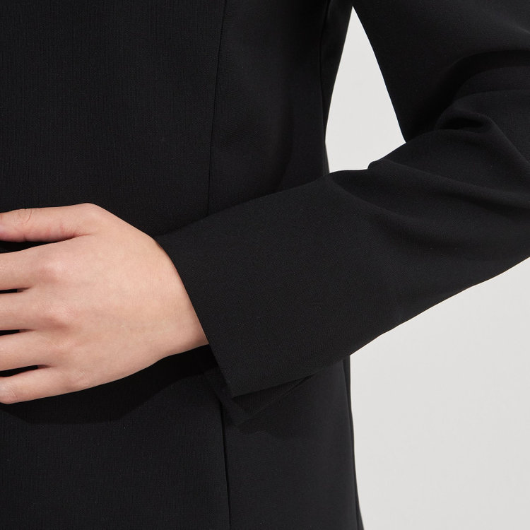 ソノタ（KONAKA用） 【年間】パンツスーツフォーマル/ノーカラーアンサンブル/ウォッシャブル/ストレッチ 黒