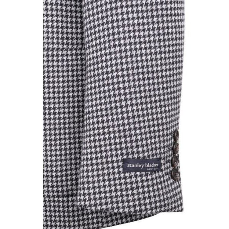 スタンリーブラッカ 【stanley blacker】【秋冬】2釦シングルジャケット/グレー×ハウンドトゥース/ニット素材 グレー系(灰)