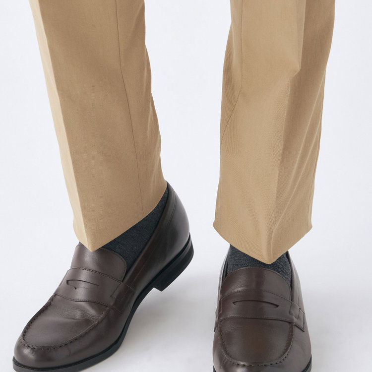 スタンリーブラッカ 【stanley blacker new york】【春夏】1タックテーパードパンツ/ベージュ×テックコットンストレッチ/ウエストシャーリング仕様/※裾上げ必要 赤淡色