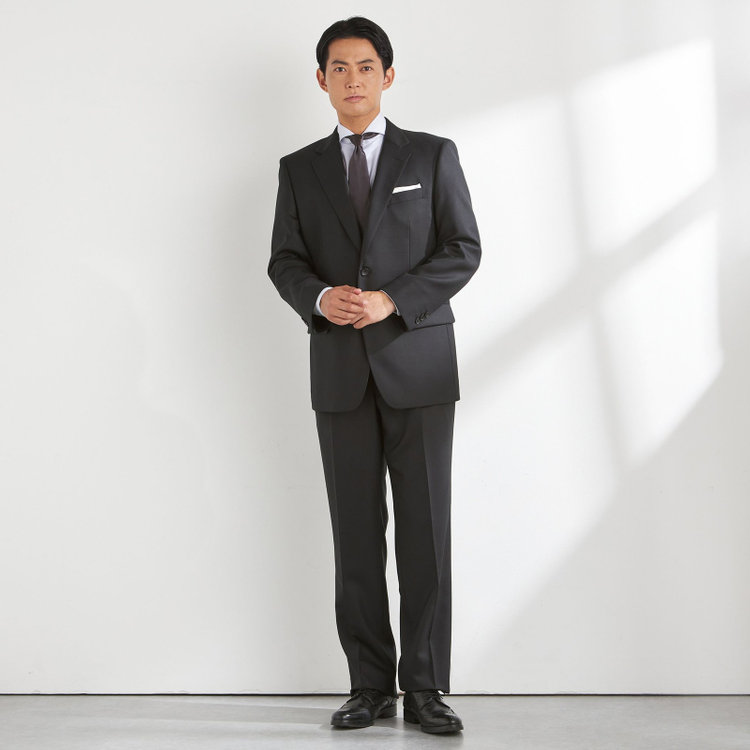 ドナートヴィンチ 【Donato Vinci Italy】【秋冬】2釦シングルスーツ 1タック/ブラック/REAL BLACK COLLECTION/NEW ZEALAND LIMITED WOOL/※裾上げ必要 黒