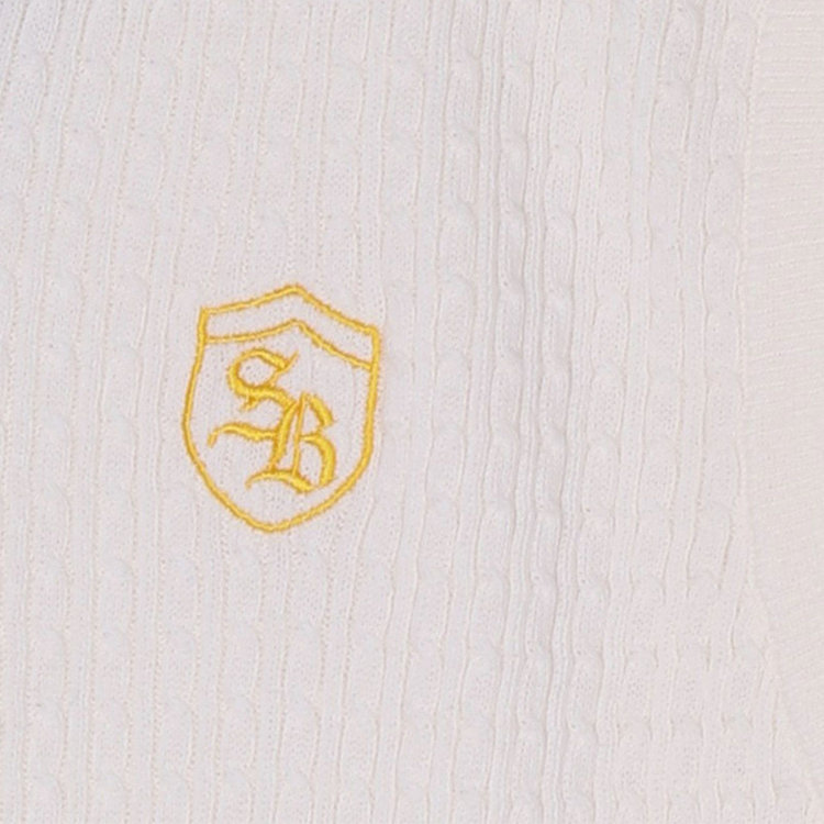 スタンリーブラッカ 【stanley blacker new york】リラックススタイルチルデンニットベスト/ホワイト ホワイト系(白)