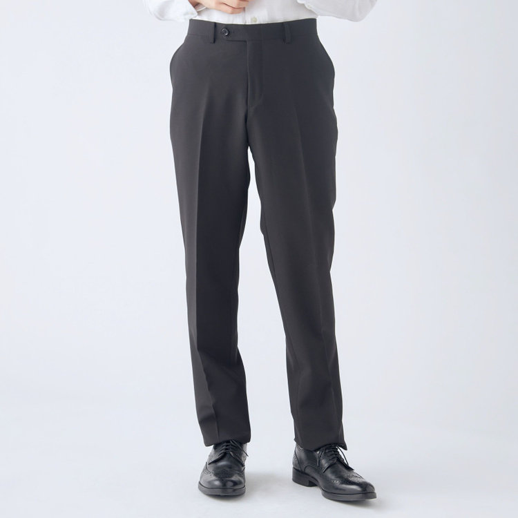 ハイスペックモーション 【HIGH SPEC MOTION】【年間】2釦シングルスーツ 0タック/ブラック/ウォシャブル/※裾上げ必要 黒