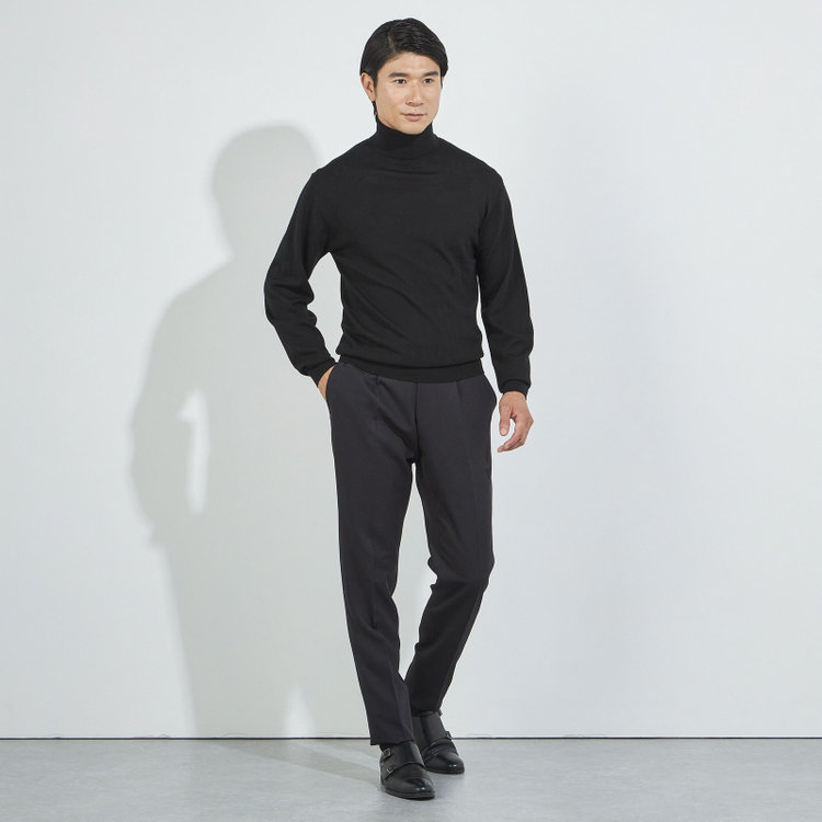 ＪＰコンフォート ネイビー 【JOHN PEARSE comfort navy】【秋冬】タートルネックセーター/ブラック 黒