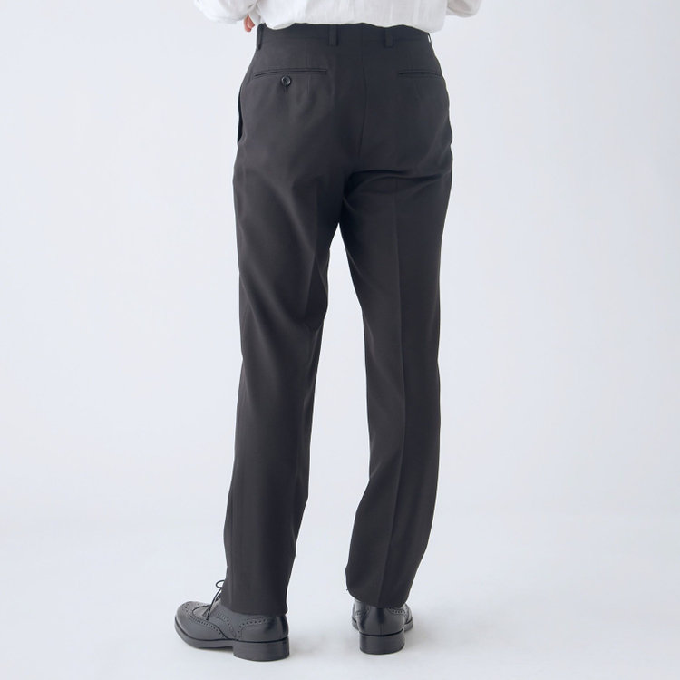 ハイスペックモーション 【HIGH SPEC MOTION】【年間】2釦シングルスーツ 0タック/ブラック/ウォシャブル/※裾上げ必要 黒