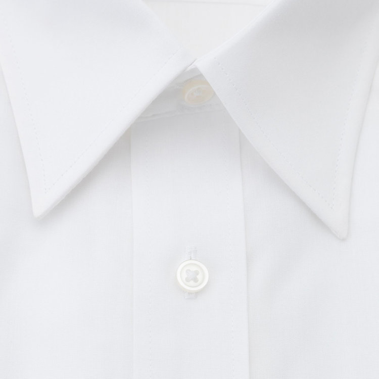 ＤＵＫＥ ＭＯＲＧＡ 【半袖】【DUKEMORGAN】【形態安定】レギュラーカラーワイシャツ/ホワイト×ソリッド 白