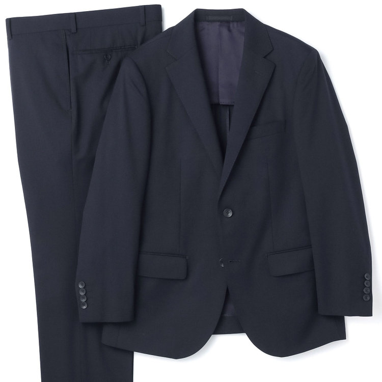 ドナートヴィンチウォモ 【THE 神 SUIT】【Donato Vinci Italy UOMO】【秋冬】2釦シングルスーツ 0タック/ネイビー×ソリッド/NEW ZEALAND WOOL SUPER170'S/SustainaBee Wool/※裾上げ必要 紺中間