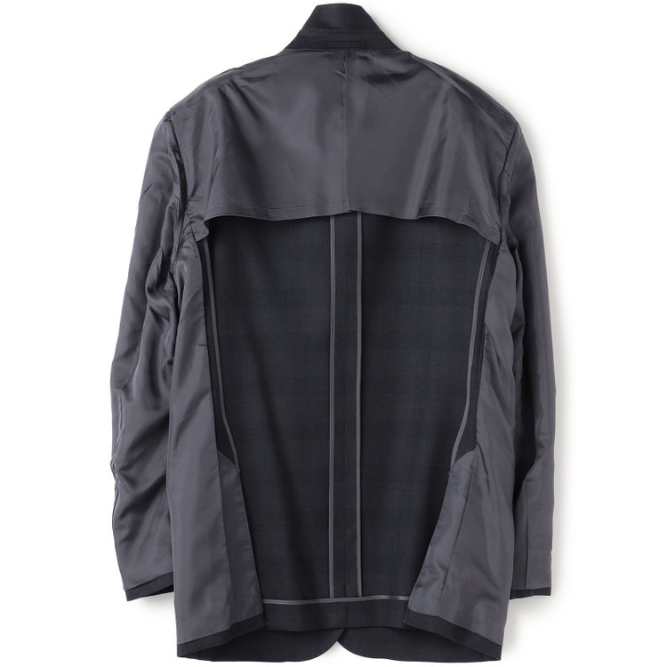 ＫＡＮＳＡＩＭＡＮ 【KANSAIMAN collection】【春夏】Real gray collection / グレー×チェック/ 2釦ワンタック/ シャワークリーン/ シロセット ※裾直し必要 グレー濃色