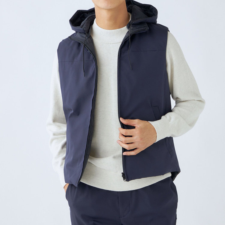 ＵＷＳ ＷＯＲＫ 【ULTRA WORK SUIT/WORK LINE】【年間】リバーシブルベスト/ネイビー 紺中間