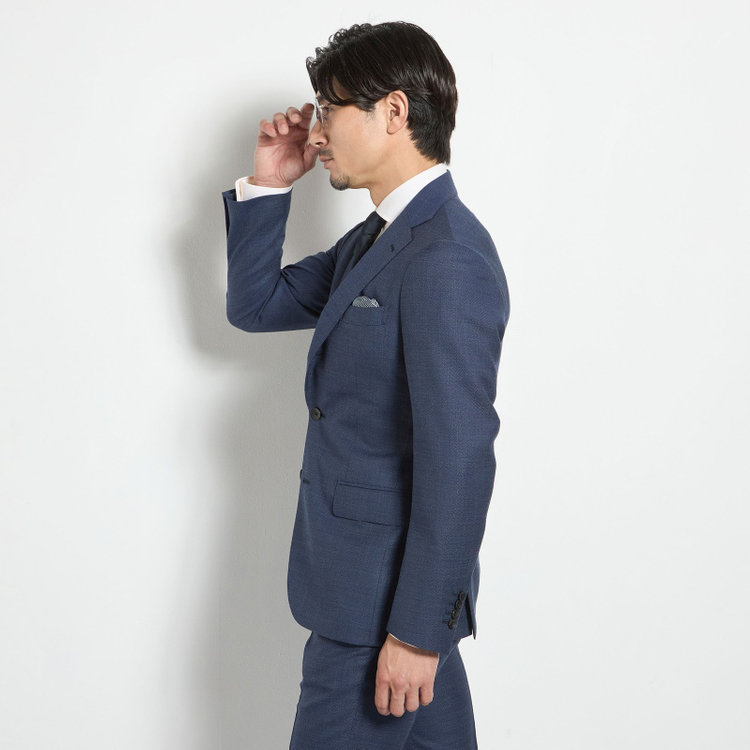ドナートヴィンチ 【Donato Vinci Italy CLASSICO】【春夏】段返り3釦シングルスーツ 2タック/ネイビー/REAL NAVY COLLECTION/※裾上げ必要 青中間