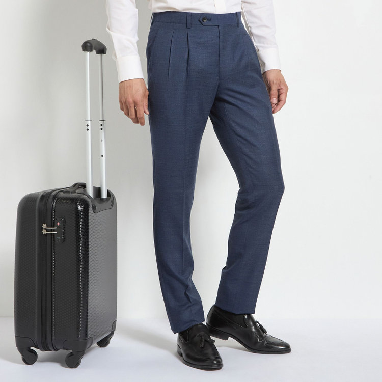 ドナートヴィンチ 【Donato Vinci Italy CLASSICO】【春夏】段返り3釦シングルスーツ 2タック/ネイビー/REAL NAVY COLLECTION/※裾上げ必要 青中間