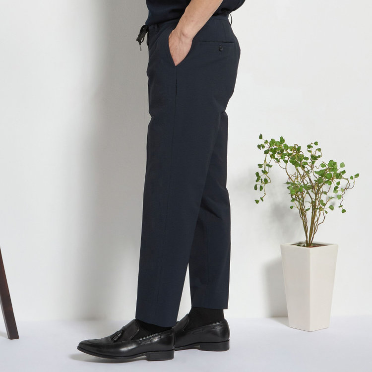 ＵＷＳ ＷＯＲＫ 【ULTRA WORK SUIT】【春夏】セットアップパンツ/ネイビー/ドローコード/裾上げ済み仕様 紺濃色