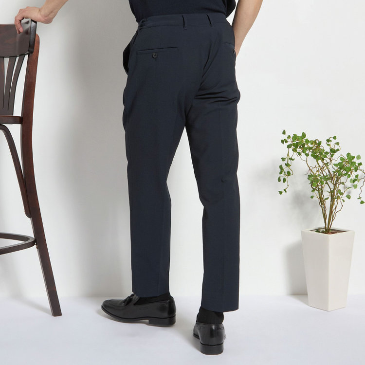 ＵＷＳ ＷＯＲＫ 【ULTRA WORK SUIT】【春夏】セットアップパンツ/ネイビー/ドローコード/裾上げ済み仕様 紺濃色