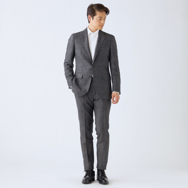ＪＰ コンフォート 【JOHN PEARSE comfort navy】【春夏】機能性ポリエステル素材 2釦シングルジャケット/ブラック/ULTRA MOVE/ウォッシャブル 黒