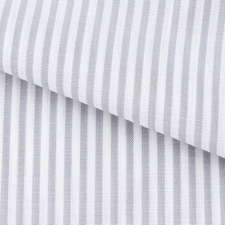 ＤＵＫＥ ＭＯＲＧＡ 【発送在庫あり】【DUKEMORGAN】【形態安定】ワイドカラーワイシャツ/グレー＆ホワイト×ストライプ グレー中間