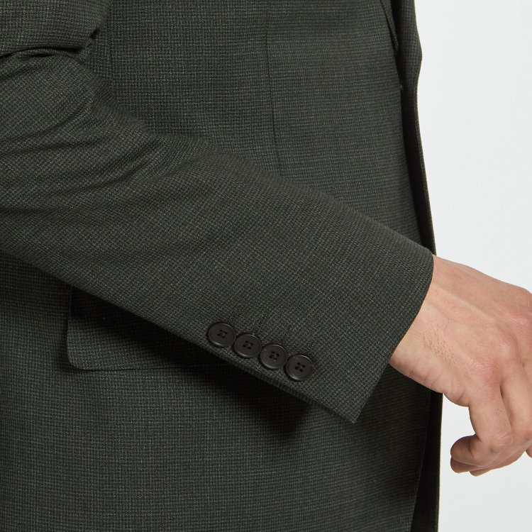 ＪＰ コンフォート 【JOHN PEARSE comfort】【春夏】2釦シングルスーツ ショートタック/グレー×チェック/REAL GRAY/NEW ZEALAND WOOL/SHOWER CLEAN/SustainaBee Wool/※裾上げ必要 黄淡色
