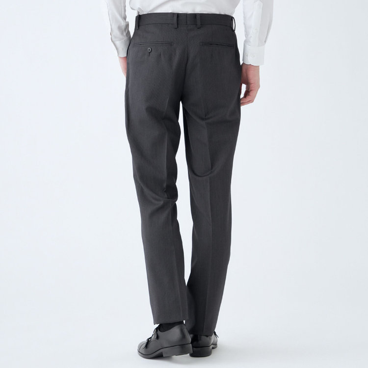 ＪＰセレクトライン 【JOHN PEARSE Black SELECT LINE】【秋冬】スペアパンツ付き/2釦シングルスーツ 0タック/グレー×ストライプ/RAIN SUIT グレー濃色