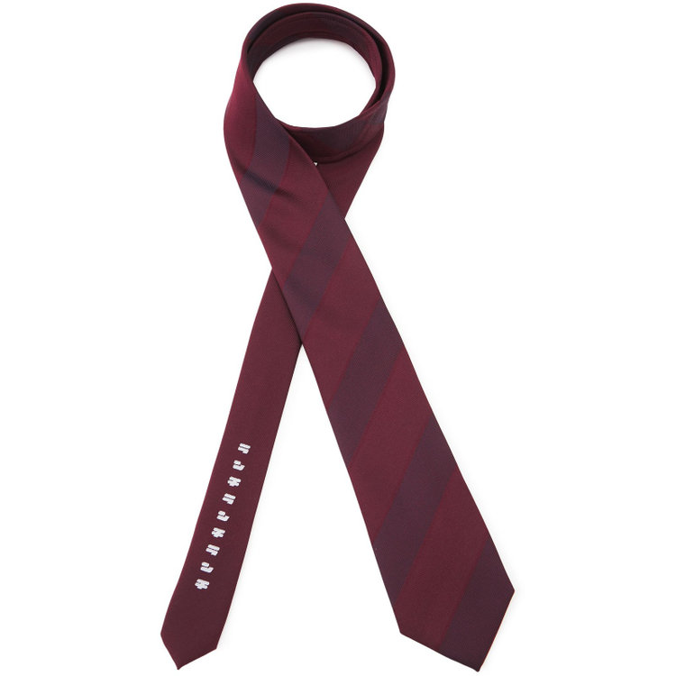 ソノタ（KONAKA用） 土佐兄弟コラボネクタイ＜社会人応援＞【弟】シルクブレンドストライプネクタイ/ワイン/「ランチランチランチ」 その他