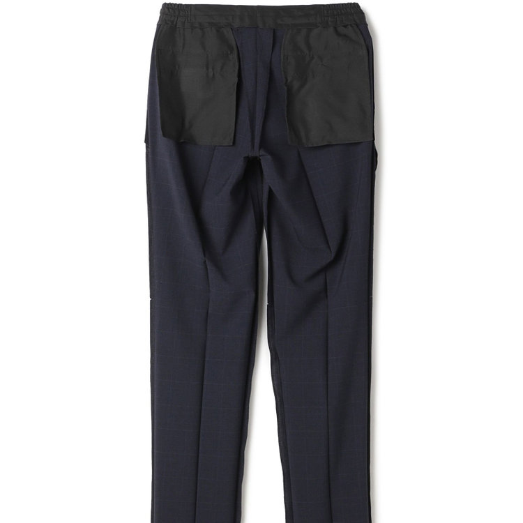 ＪＰ コンフォート 【JOHN PEARSE comfort】【春夏】2釦シングルスーツ ショートタック/ネイビー×チェック/ULTRA MOVE/TRABEST/ウエストシャーリング仕様/ウォッシャブル/ストレッチ/※裾上げ必要 紺中間