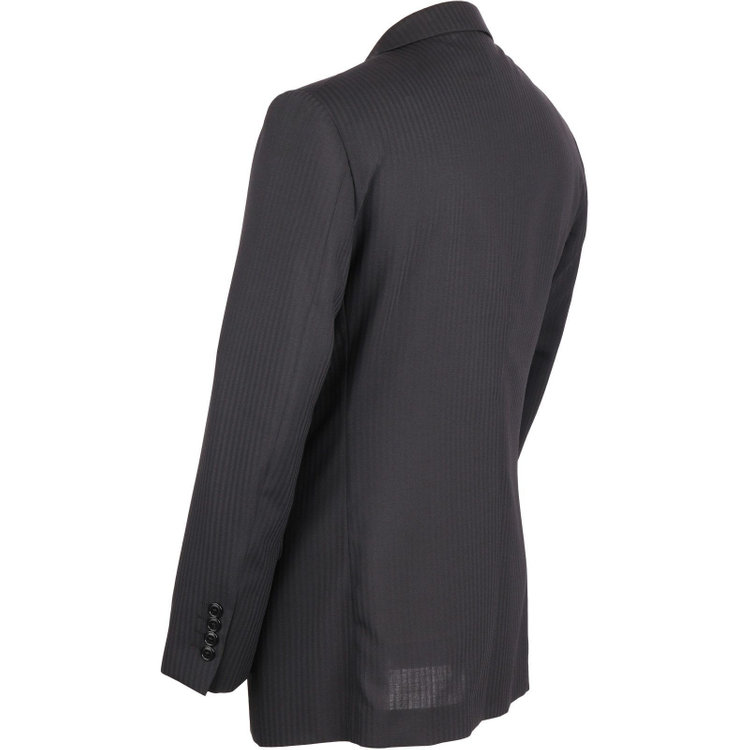 ＵＮＰＲＥＳＳＵＲＥ 【Unpressure】【春夏】スペアパンツ付き/2釦シングルスーツ 0タック/ブラック×シャドーストライプ ブラック系(黒)