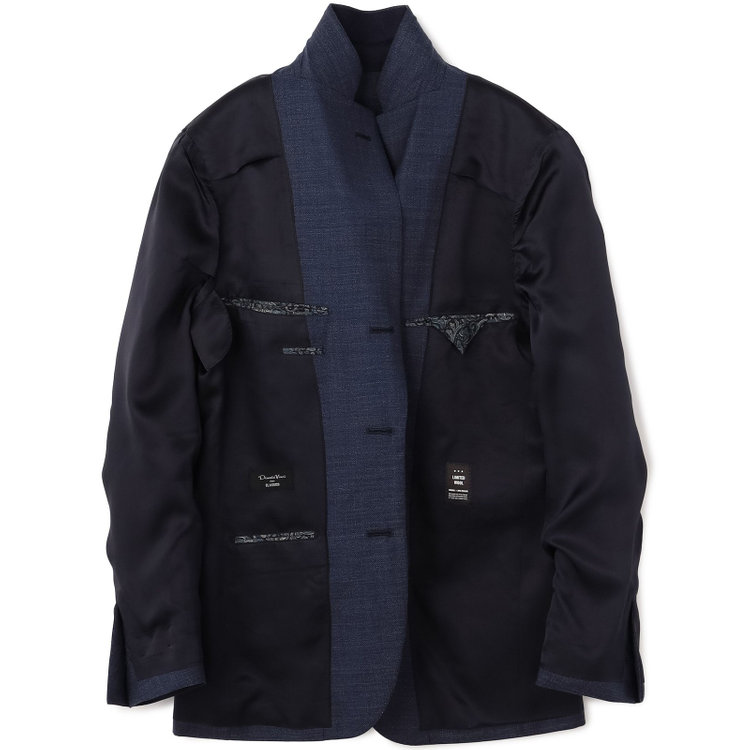 ドナートヴィンチ 【Donato Vinci Italy CLASSICO】【春夏】段返り3釦シングルスーツ 2タック/ネイビー/REAL NAVY COLLECTION/※裾上げ必要 青中間