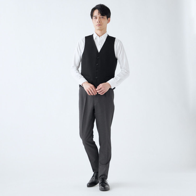 ドナートヴィンチ 【Donato Vinci Italy】【年間】リバーシブルジレ(ベスト)/ブラック＆グレー その他