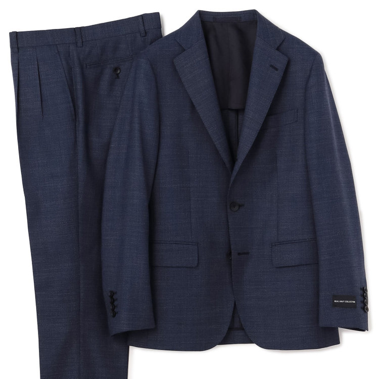 ドナートヴィンチ 【Donato Vinci Italy CLASSICO】【春夏】段返り3釦シングルスーツ 2タック/ネイビー/REAL NAVY COLLECTION/※裾上げ必要 青中間
