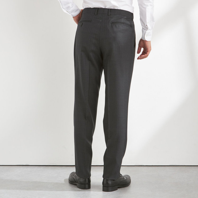 ＫＡＮＳＡＩＭＡＮ 【KANSAIMAN collection】【秋冬】2釦シングルスーツ ショートタック/グレー×ストライプ/REAL GRAY COLLECTION/NEW ZEALAND WOOL SHOWER CLEAN/SustainaBee Wool グレー濃色
