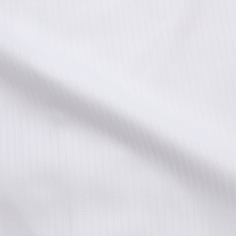 ジョンピアース 【JOHN PEARSE White】【形態安定】ワイドカラードレスシャツ/ホワイト×ドビーストライプ/Oil guard 白