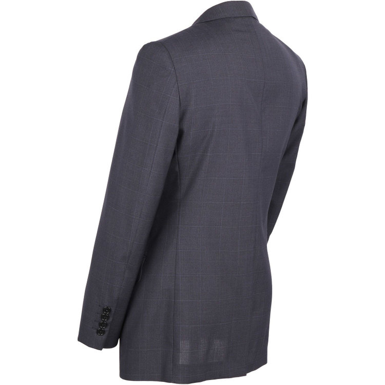 ＵＮＰＲＥＳＳＵＲＥ 【Unpressure】【春夏】スペアパンツ付き/2釦シングルスーツ 0タック/ネイビー×チェック ネイビー系(紺)