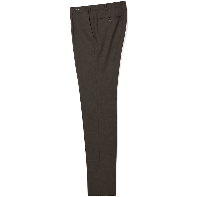 【JOHN PEARSE comfort navy】【秋冬】TUMUGITO 1タックパンツ セットアップ対応/ ブラウン/ ウエストムーブ/ULTRA MOVE/ ウォッシャブル ※裾直し必要