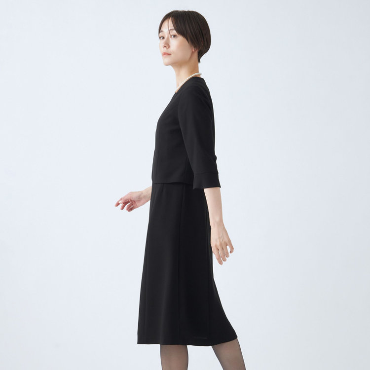ソノタ（KONAKA用） 【BIEN BELLE】【年間】フリルカラーアンサンブルレディースフォーマル 黒
