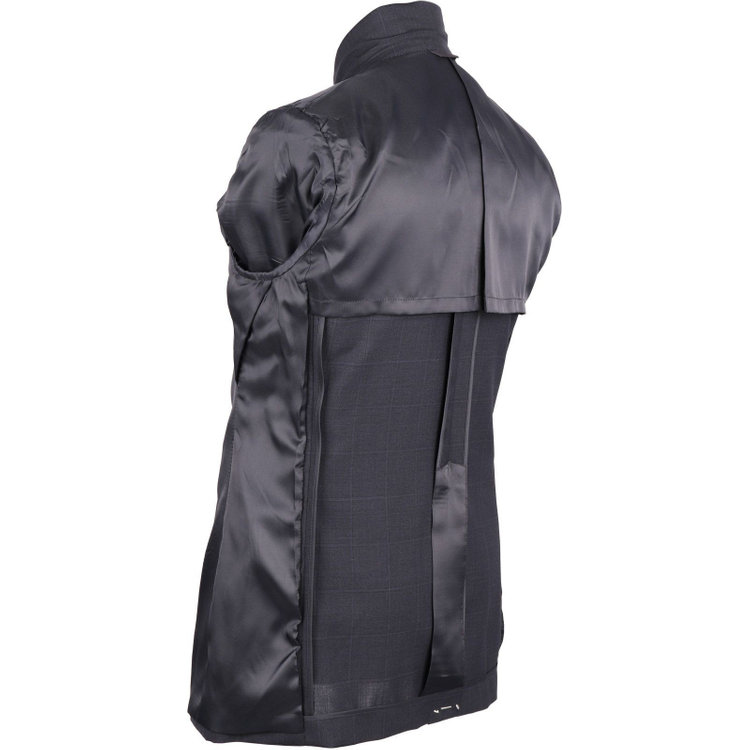 ＵＮＰＲＥＳＳＵＲＥ 【Unpressure】【春夏】スペアパンツ付き/2釦シングルスーツ 0タック/ネイビー×チェック ネイビー系(紺)