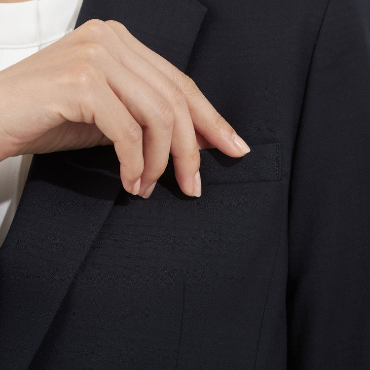 ソノタ（KONAKA用） 【Diana】【秋冬】ジャケット/ネイビー×シャドーチェック/ウォッシャブル＆ストレッチ 紺中間