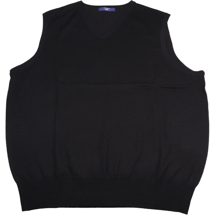 ＪＰコンフォート ネイビー 【JOHN PEARSE comfort navy】ニットベスト/ブラック/ZEGNA BARUFFA /マシンウォッシャブル ブラック系(黒)