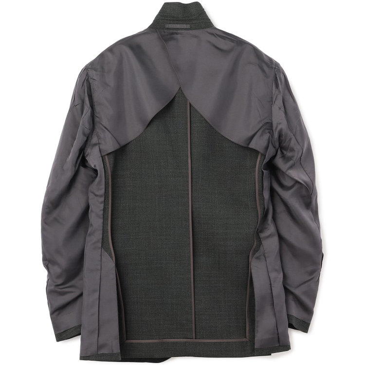 ＪＰ コンフォート 【JOHN PEARSE comfort】【春夏】2釦シングルスーツ ショートタック/グレー×チェック/REAL GRAY/NEW ZEALAND WOOL/SHOWER CLEAN/SustainaBee Wool/※裾上げ必要 黄淡色