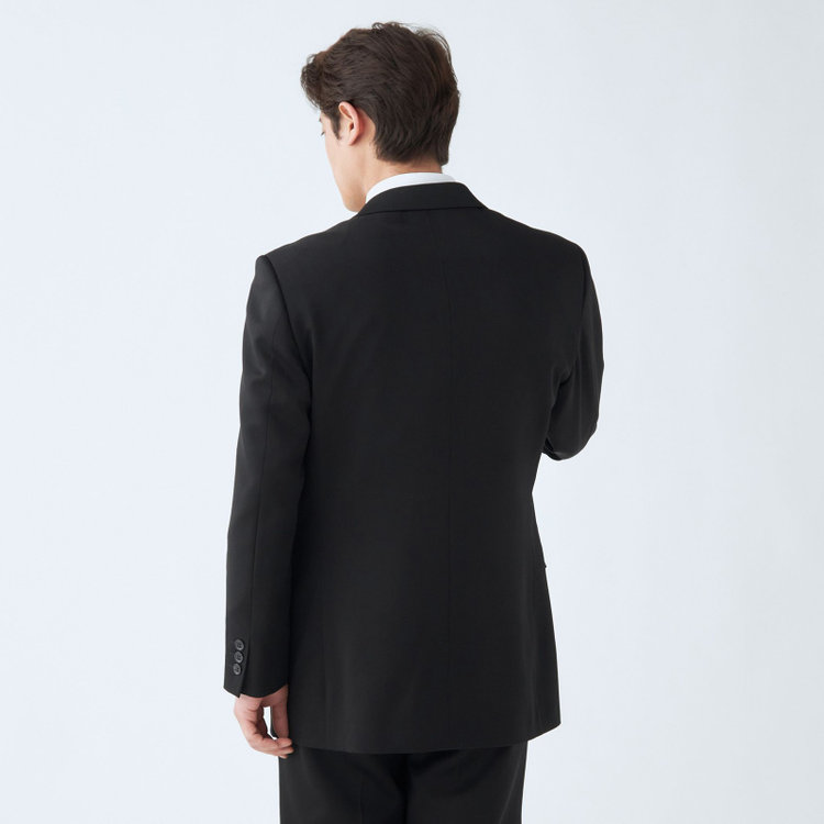 ドナートヴィンチ 【Donato Vinci Italy】【ベーシックシルエット】カシミヤシルクブレンド濃染加工/4釦1掛けダブルフォーマルスーツ 1タックパンツ/防虫加工/導電性繊維/アジャスター付き/※裾上げ必要 黒