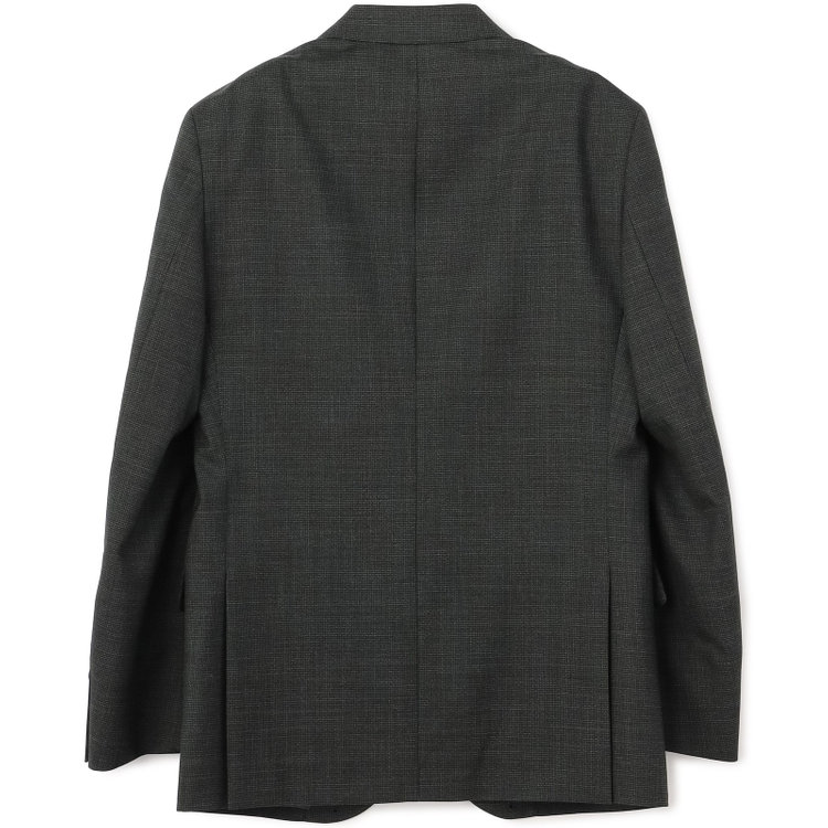 ＪＰ コンフォート 【JOHN PEARSE comfort】【春夏】2釦シングルスーツ ショートタック/グレー×チェック/REAL GRAY/NEW ZEALAND WOOL/SHOWER CLEAN/SustainaBee Wool/※裾上げ必要 黄淡色
