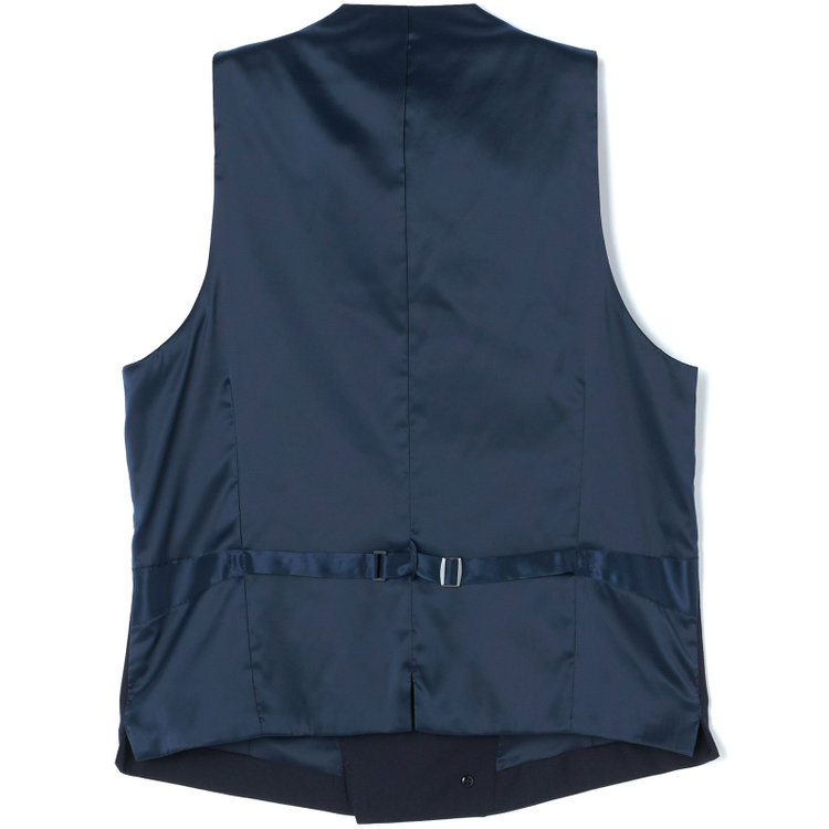 ＪＰ コンフォート 【JOHN PEARSE comfort】【年間】2釦シングルスリーピーススーツ ノータックパンツ ダブルベスト / ネイビー / パンツウォッシャブル ※裾上げ必要 紺中間
