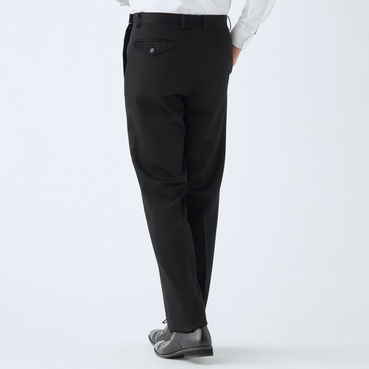 ドナートヴィンチ 【Donato Vinci Italy】【ベーシックシルエット】カシミヤシルクブレンド濃染加工/4釦1掛けダブルフォーマルスーツ 1タックパンツ/防虫加工/導電性繊維/アジャスター付き/※裾上げ必要 黒