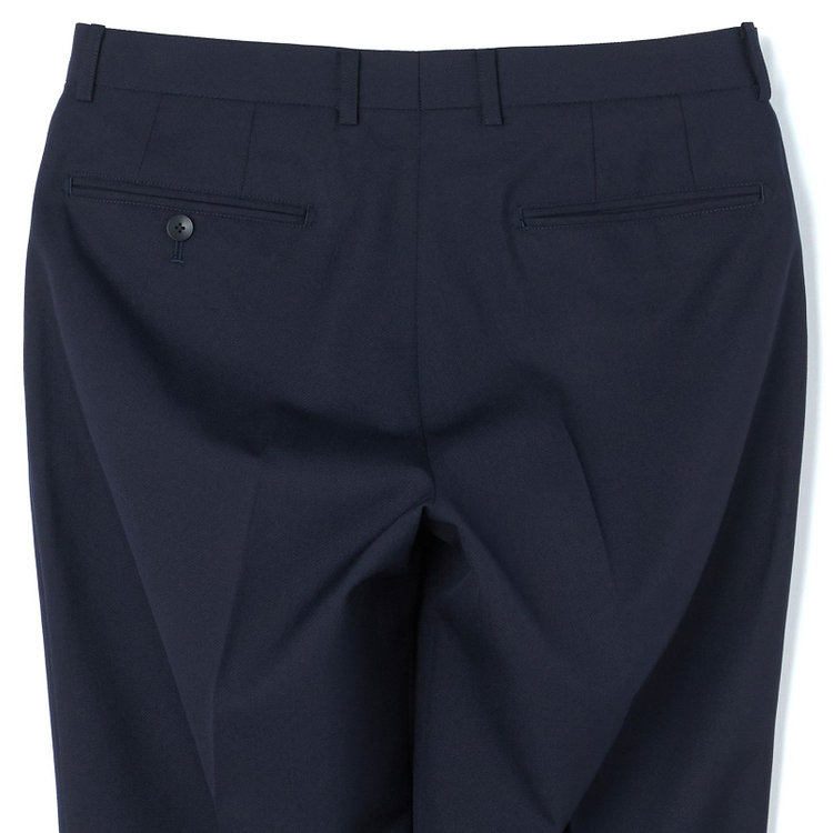 ＪＰ コンフォート 【JOHN PEARSE comfort】【年間】2釦シングルスリーピーススーツ ノータックパンツ ダブルベスト / ネイビー / パンツウォッシャブル ※裾上げ必要 紺中間