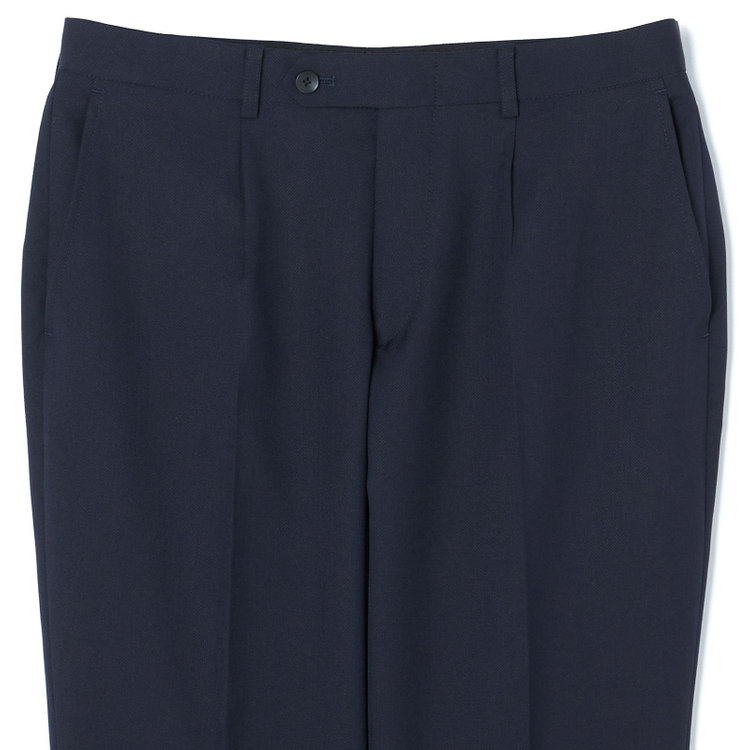 ＪＰ コンフォート 【JOHN PEARSE comfort】【年間】2釦シングルスリーピーススーツ ノータックパンツ ダブルベスト / ネイビー / パンツウォッシャブル ※裾上げ必要 紺中間