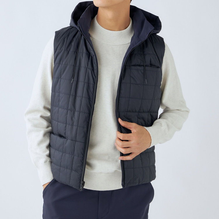 ＵＷＳ ＷＯＲＫ 【ULTRA WORK SUIT/WORK LINE】【年間】リバーシブルベスト/ネイビー 紺中間