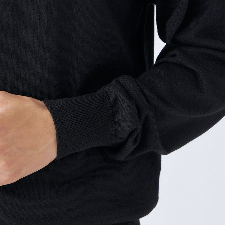 ＪＰコンフォート ネイビー 【JOHN PEARSE comfort navy】【秋冬】ハイネックセーター/ブラック/洗える×毛玉レス 黒