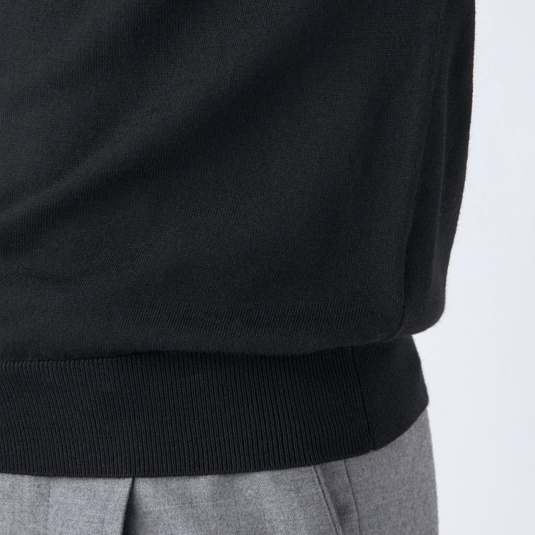 ＪＰコンフォート ネイビー 【JOHN PEARSE comfort navy】【秋冬】ハイネックセーター/ブラック/洗える×毛玉レス 黒